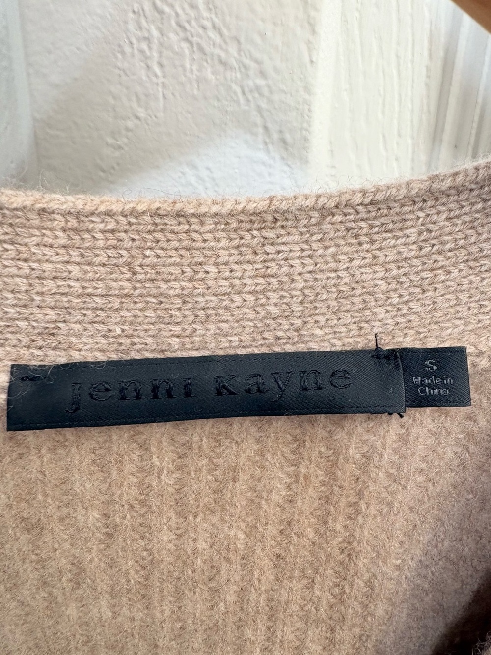 Jenni Kayne Cashmere Cocoon Cardigan, Undyed Stone, Size S - Picture 4 of 6